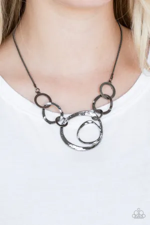 Paparazzi Progressively Vogue Black Necklace Set