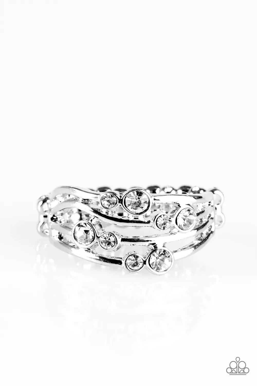 Paparazzi Ring ~ Welcome To GLEAMland - White