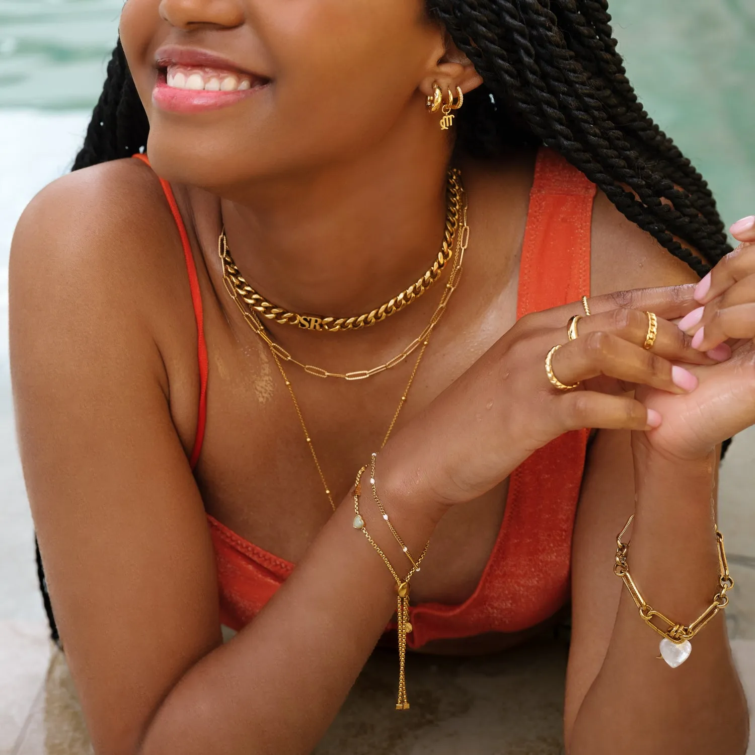 Paperclip Chain Necklace (Gold)
