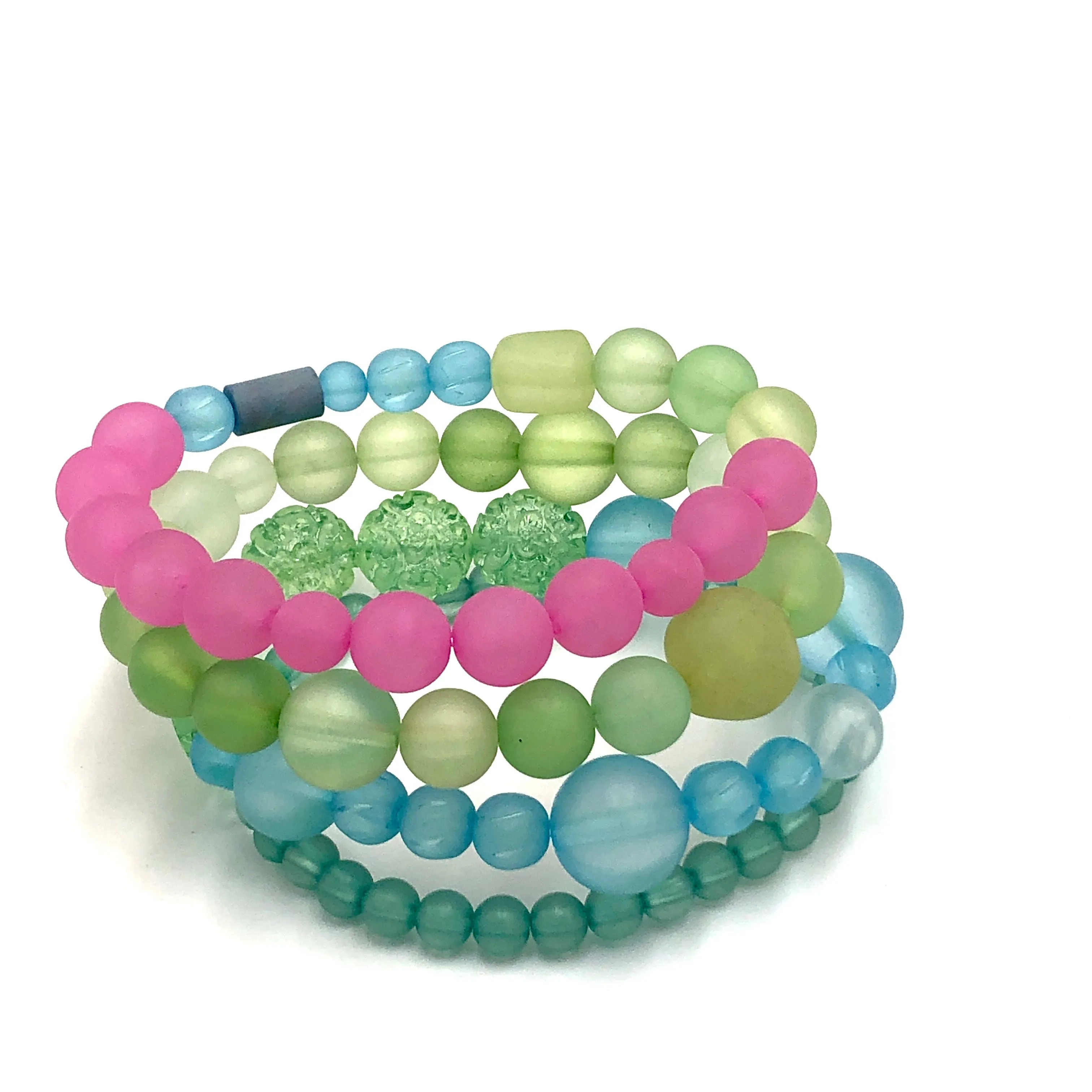 Pastel Frost Stack & Stretch Bracelets Set