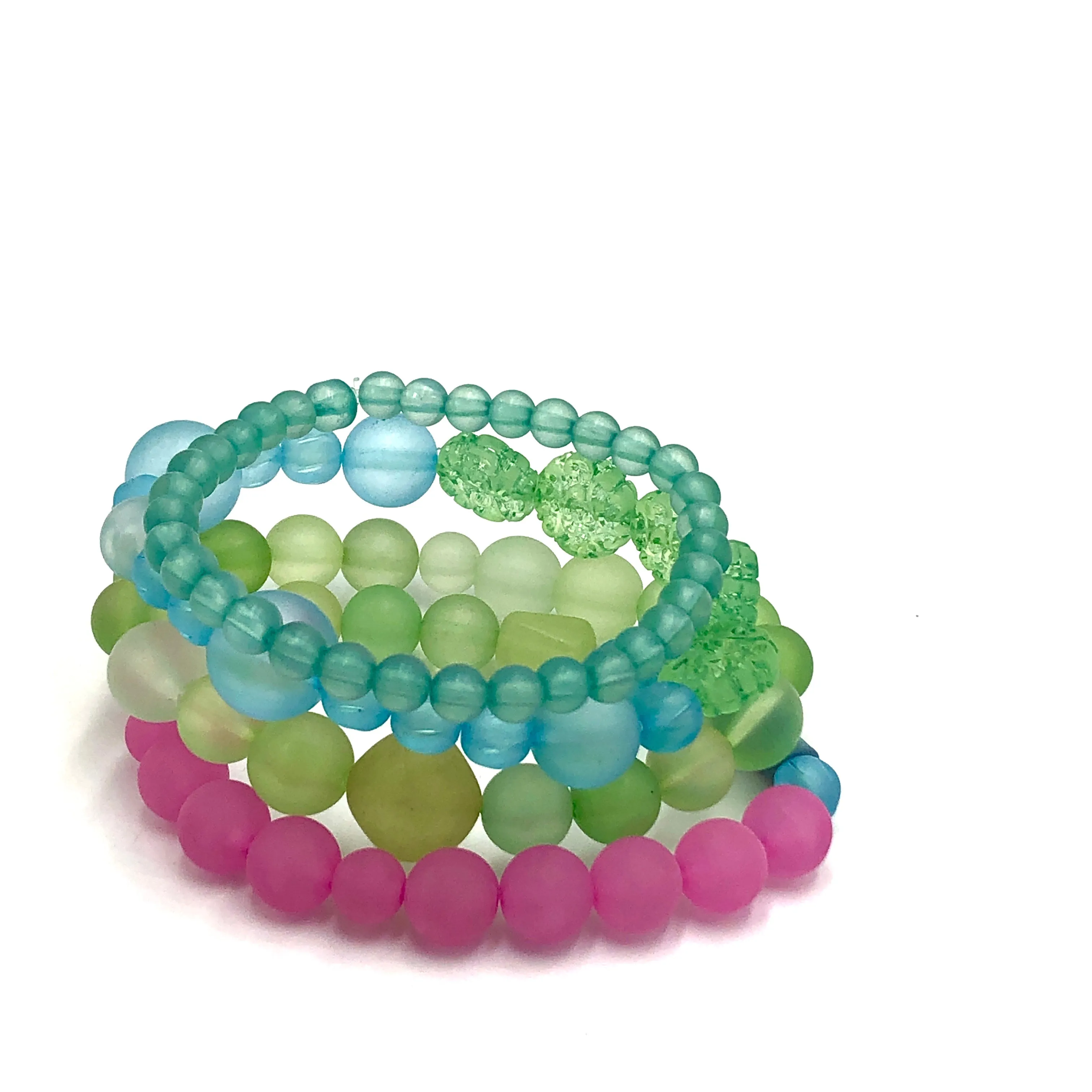 Pastel Frost Stack & Stretch Bracelets Set