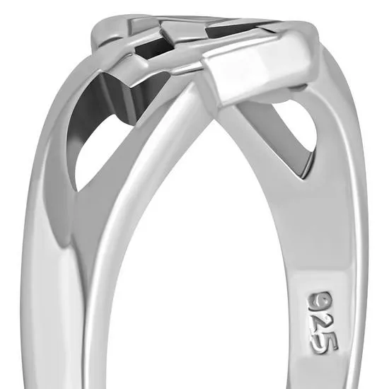 Plain Celtic Knot Ring Sterling Silver