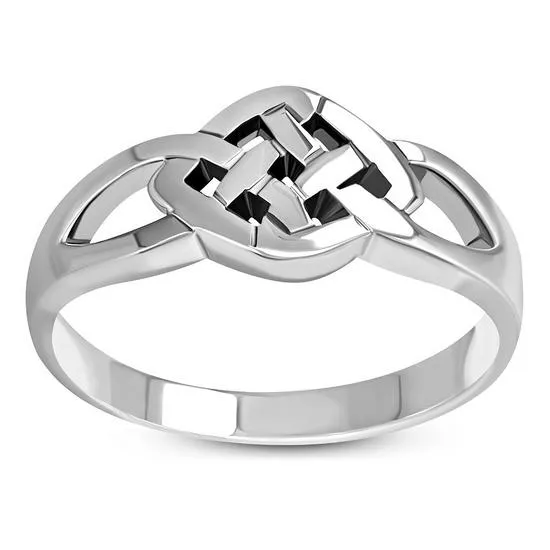 Plain Celtic Knot Ring Sterling Silver