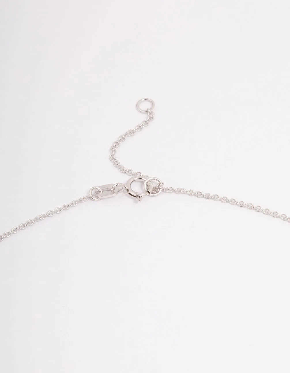 Platinum Sterling Silver Puffy Heart Cubic Zirconia Pendant Necklace