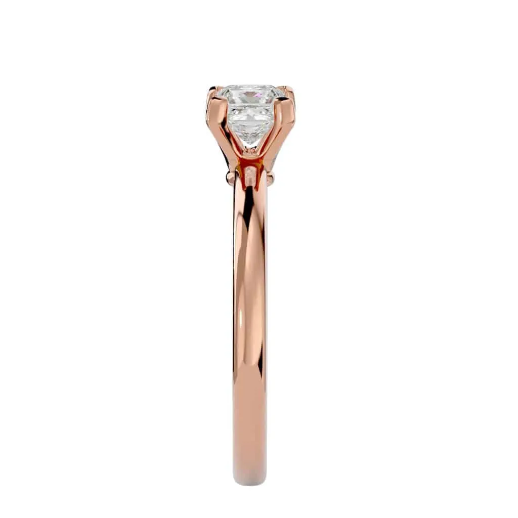 Princess Cut Simple Engagement Ring Setting