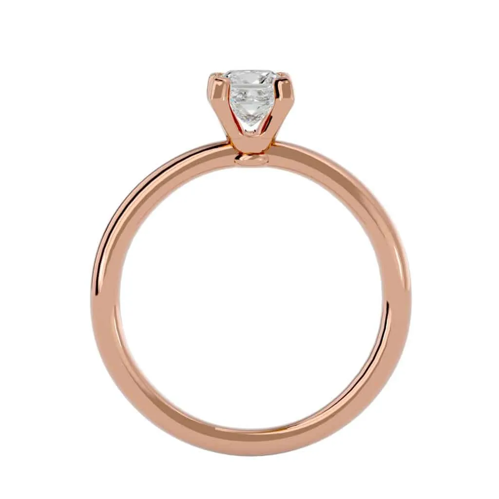 Princess Cut Simple Engagement Ring Setting