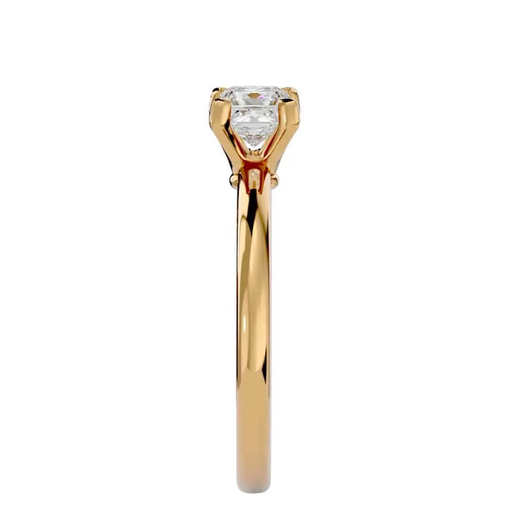 Princess Cut Simple Engagement Ring Setting