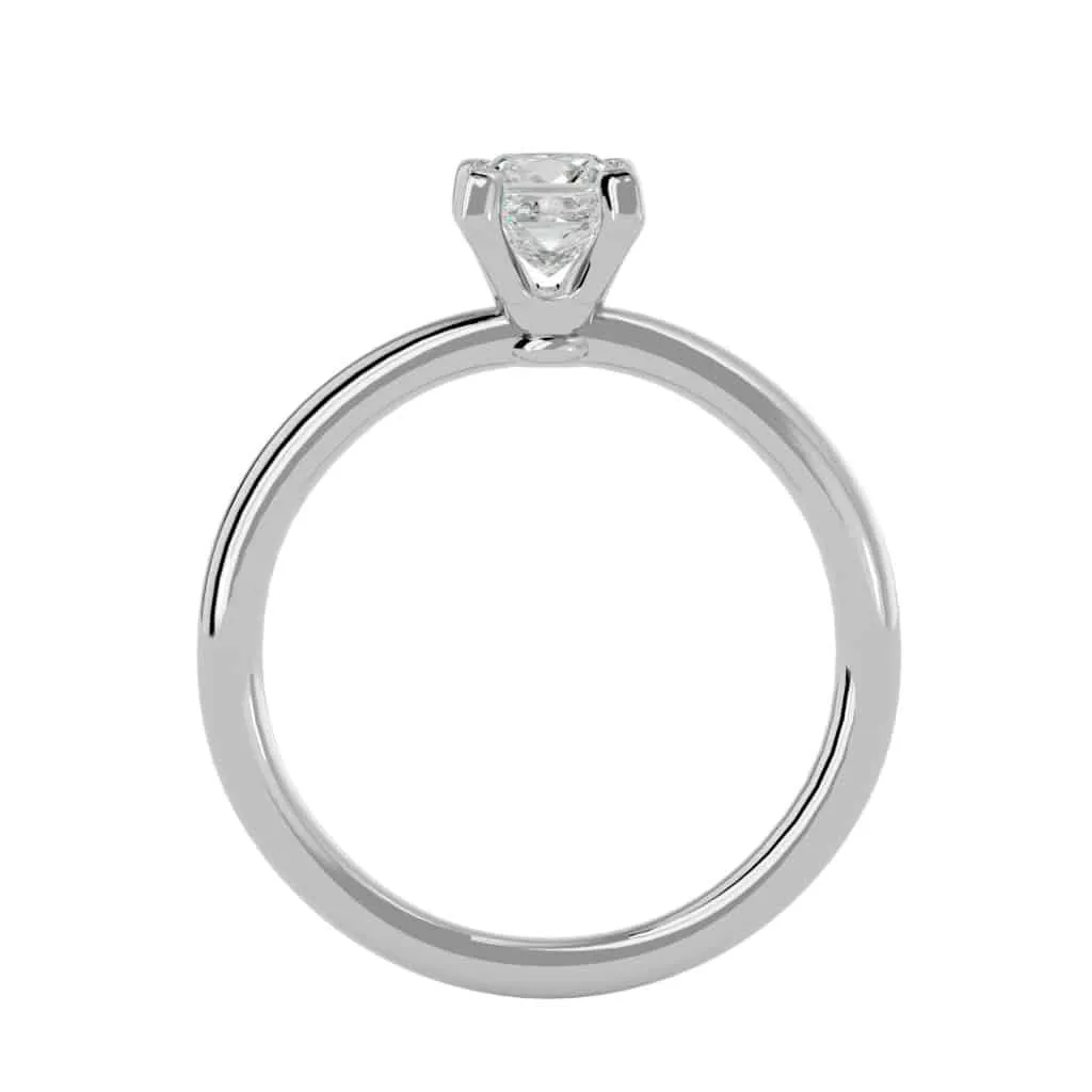 Princess Cut Simple Engagement Ring Setting
