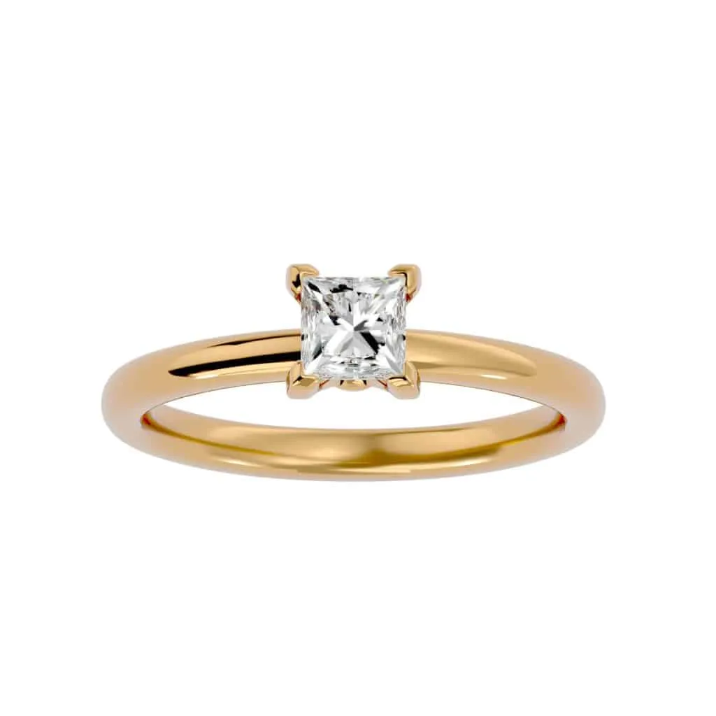 Princess Cut Simple Engagement Ring Setting