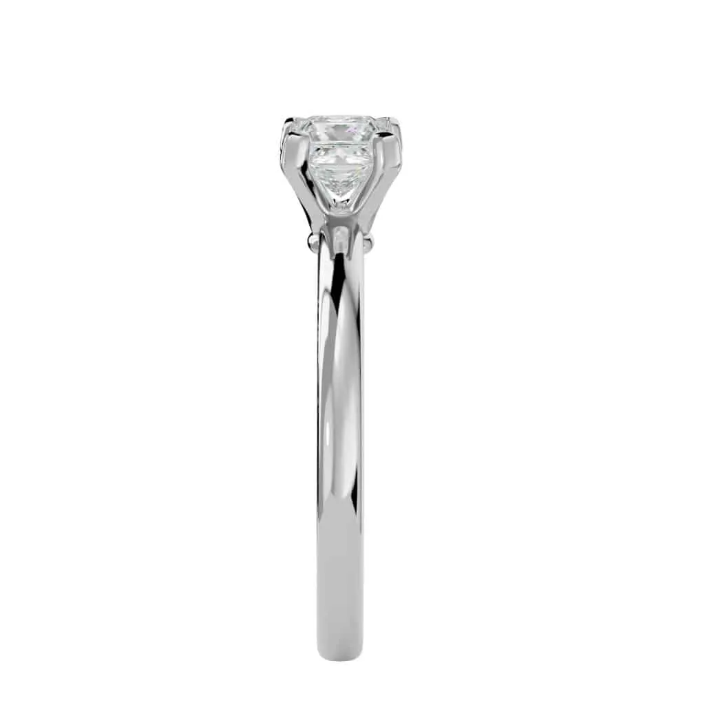 Princess Cut Simple Engagement Ring Setting