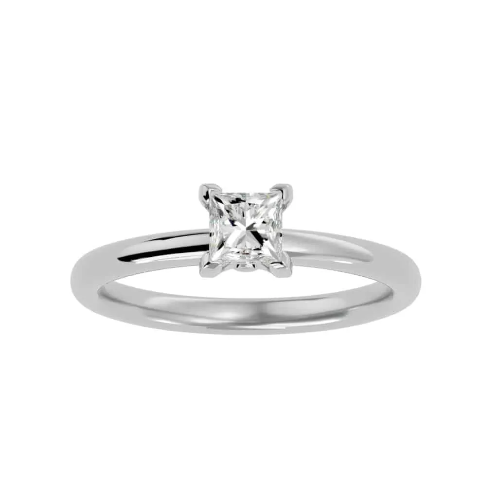 Princess Cut Simple Engagement Ring Setting