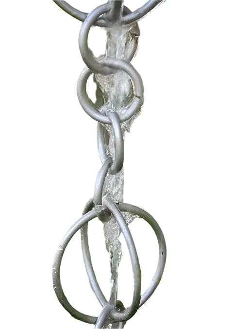 Professional Copper Hoops Link Rain Chain Decorative Garden Water Feature