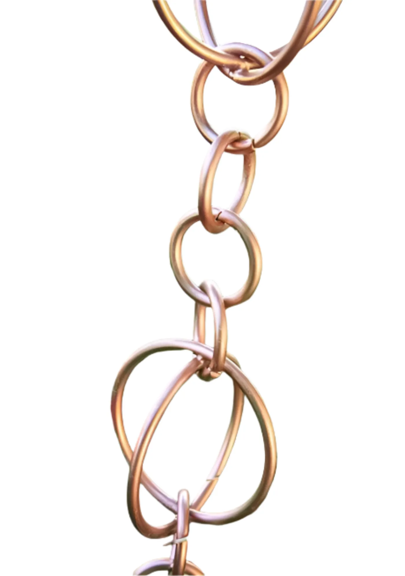 Professional Copper Hoops Link Rain Chain Decorative Garden Water Feature
