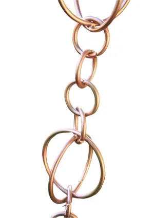 Professional Copper Hoops Link Rain Chain Decorative Garden Water Feature