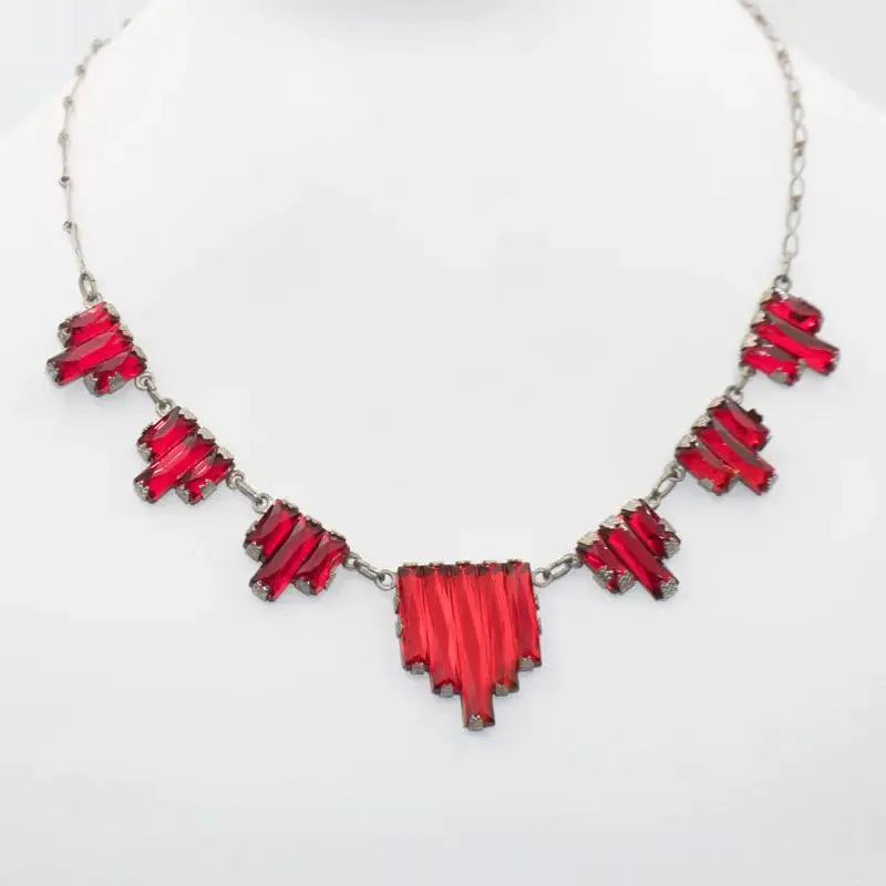 Red Skyscraper Necklace