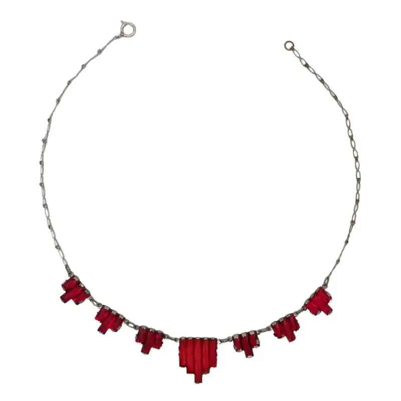 Red Skyscraper Necklace