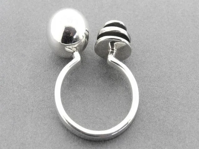 Silver bell ring