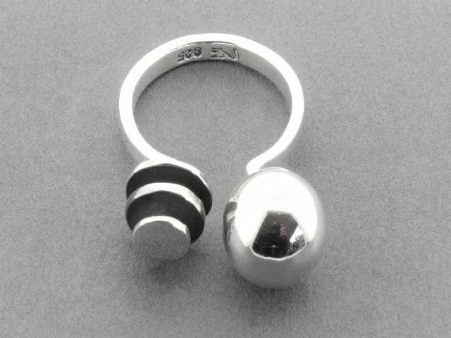 Silver bell ring