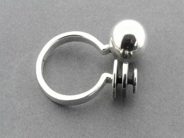 Silver bell ring