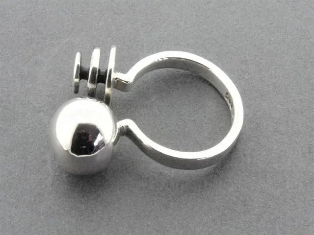 Silver bell ring