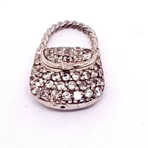 Silver pendants for necklaces, silver bag pendant, bag pendant.