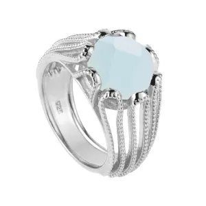 Silver Ring Aqua Alessia
