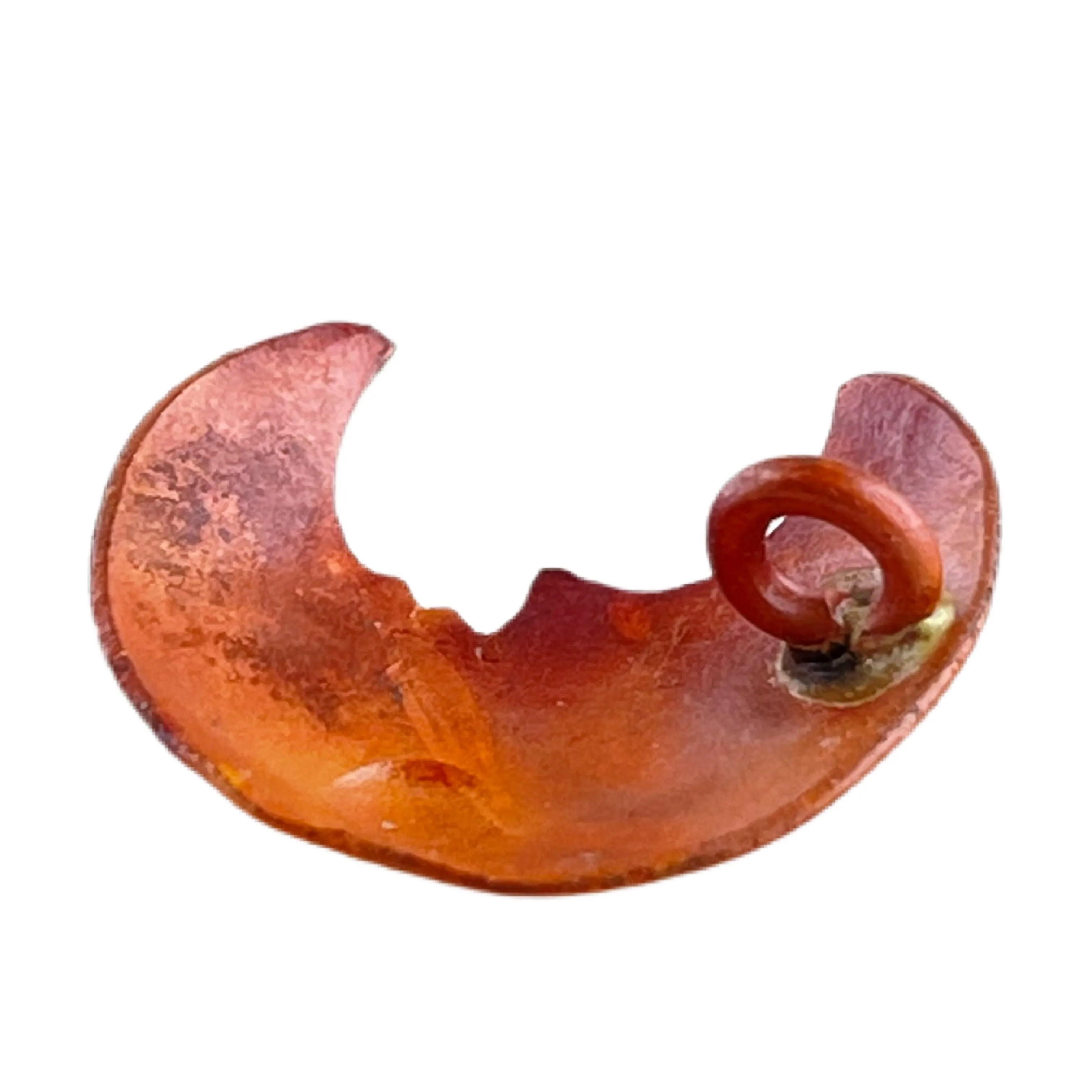Small Copper Moon Charm Facing Right