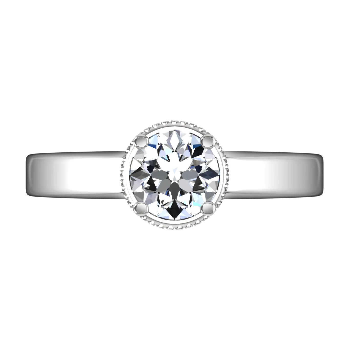 Solitaire Engagement Ring Carina  14K White Gold