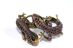 Sparkling Salamander Hinged Bangle