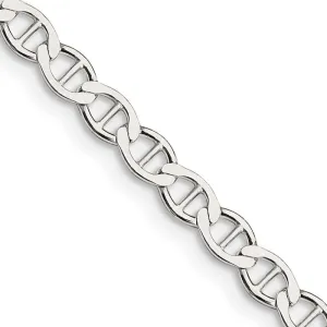 Sterling Silver 4mm Flat Anchor Chain Necklace