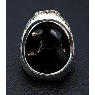 Sterling Silver Marijuana Skull Rings