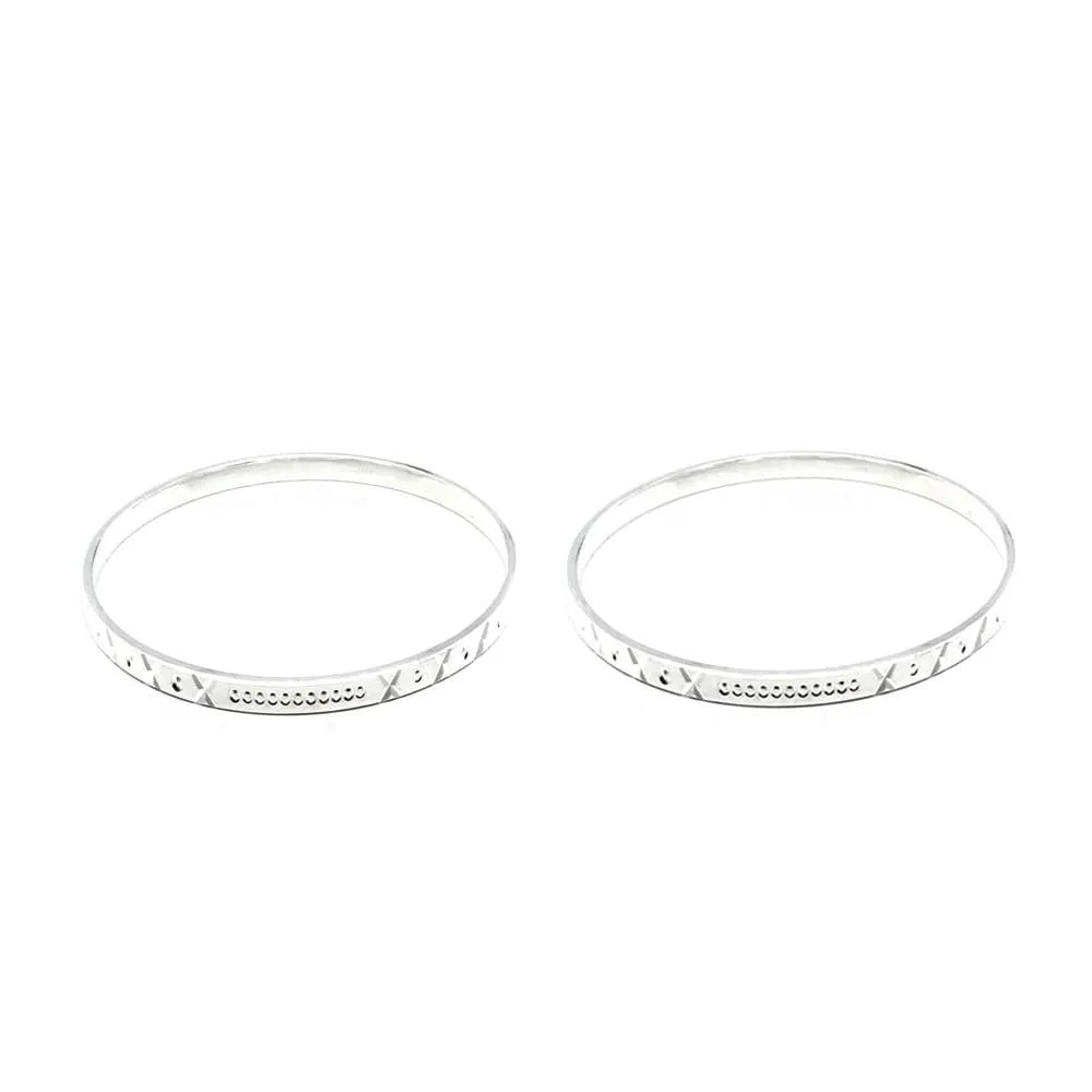 Sterling Silver Women Bangles Bracelet (Kangan)-Pair