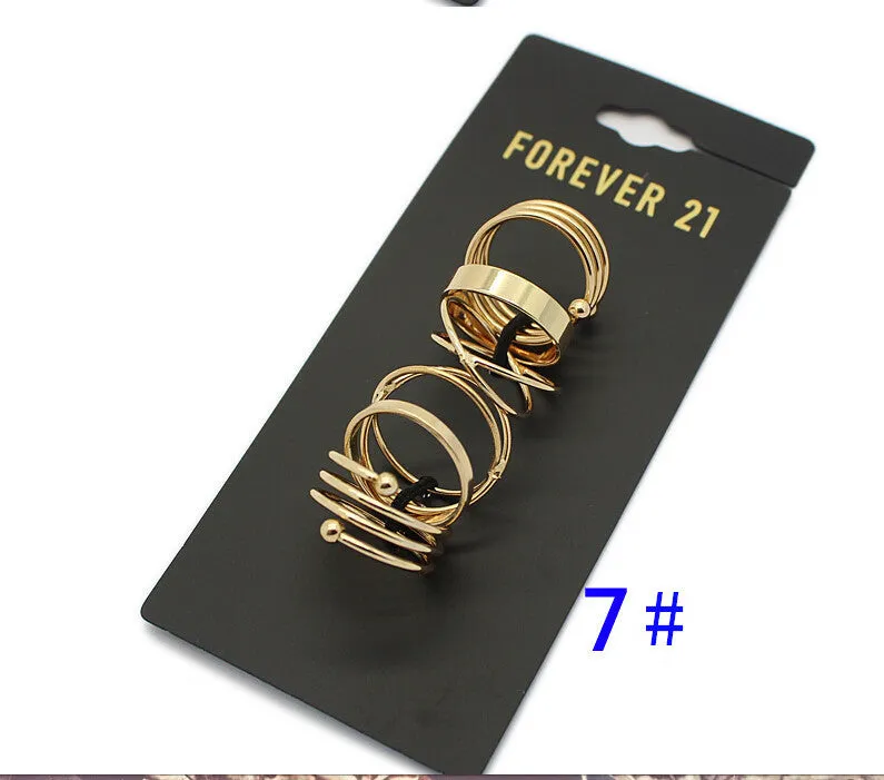 Summer style Fashion Fine Jewerly High Quality Punk Style Gold Plated Rings for Women