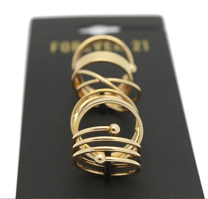 Summer style Fashion Fine Jewerly High Quality Punk Style Gold Plated Rings for Women