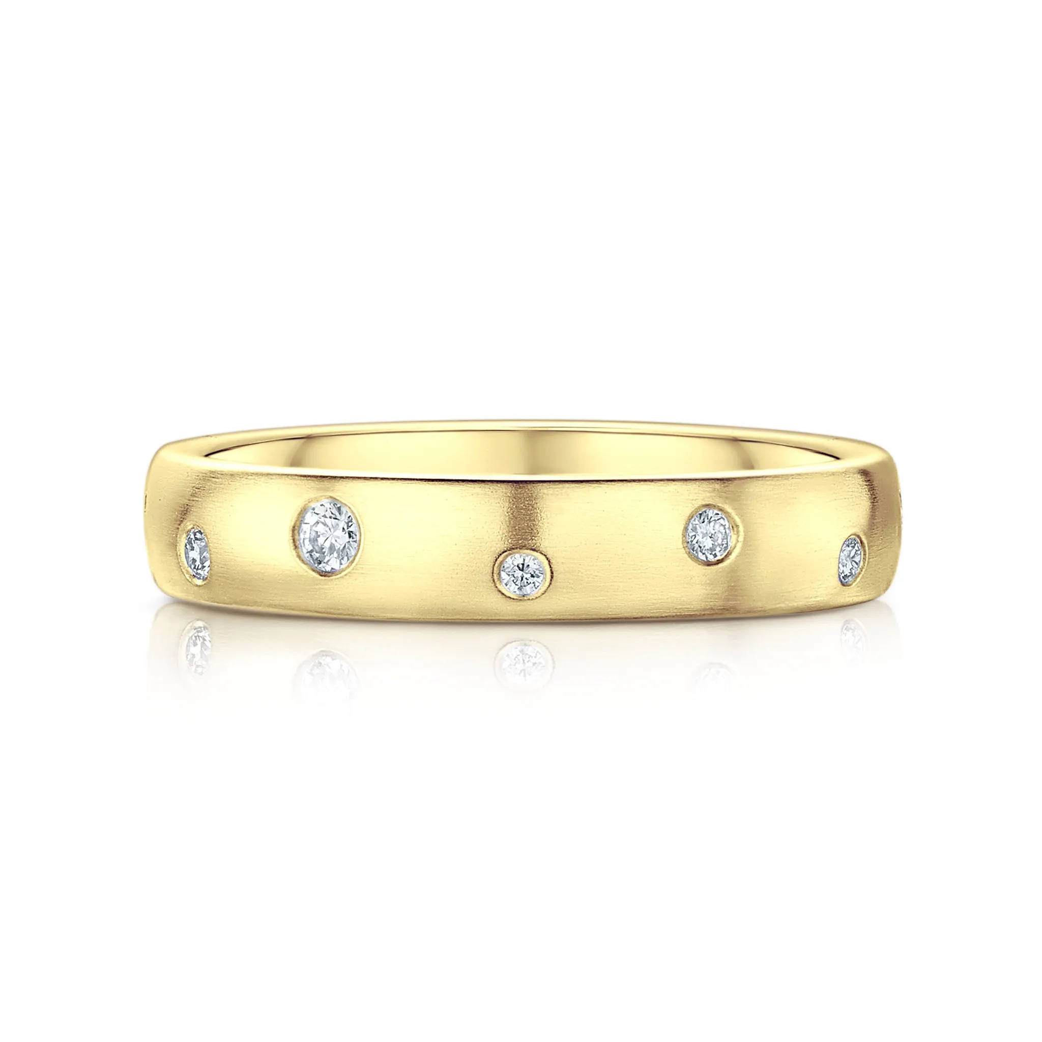 Traditional 12-diamond 4mm Constellation Ring in 9ct Yellow Gold