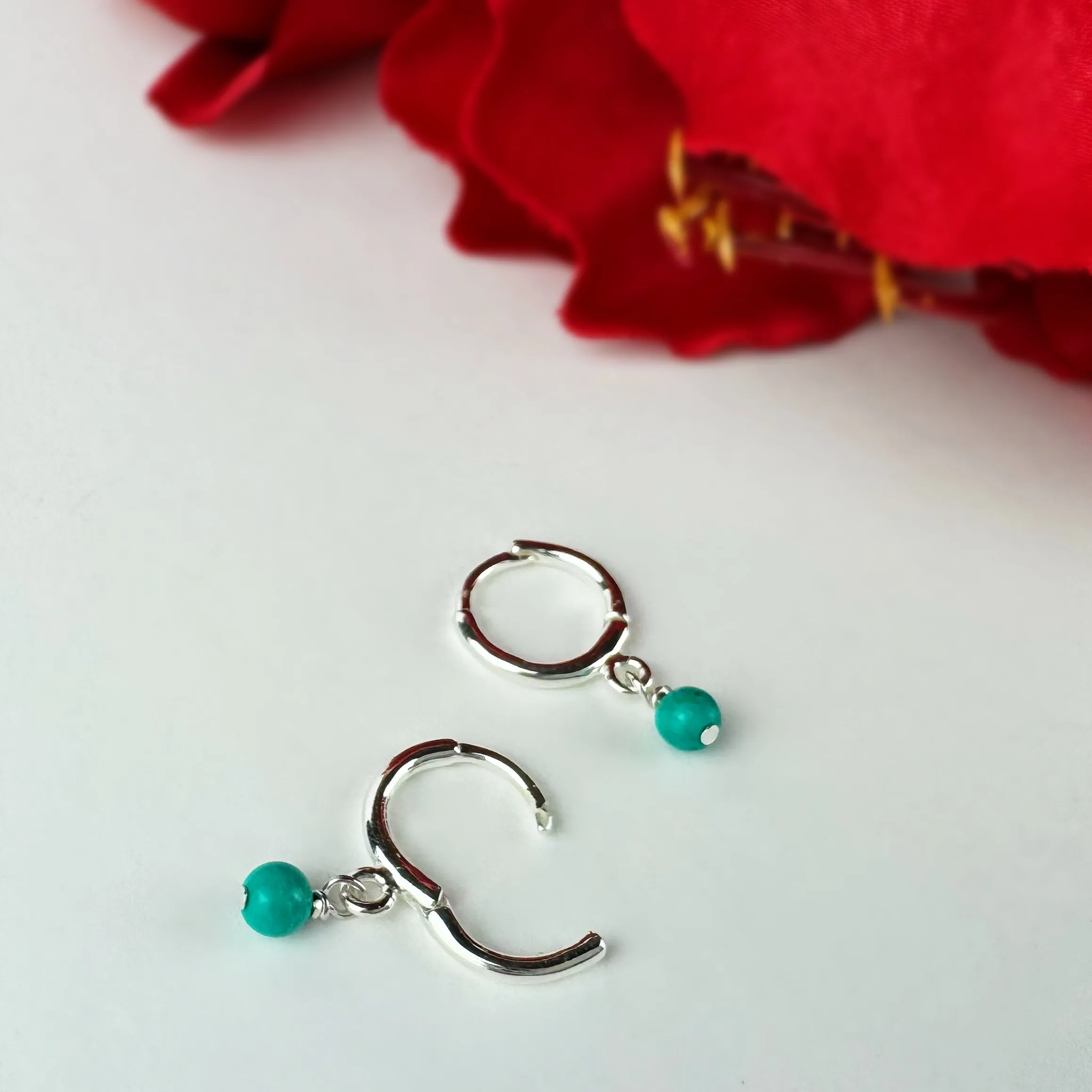 Turquoise Hula Hoop Earrings - SE5705