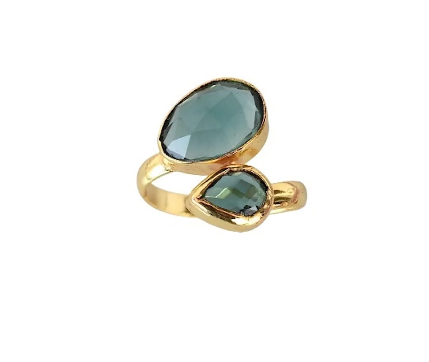Veracity Jewelry Gold Plated Multi Gemstone Rings For Women & Girls - Jewelry For Women's Birthday Anniversary Wife Mom Girlfriend Sister - Handmade Gifts (Green tourmaline)