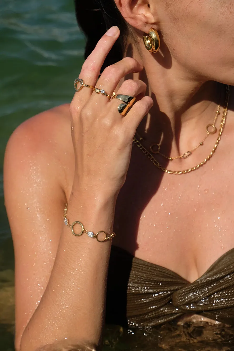 Vibes | Double Wrap Open Ring | 18K Gold-Plated