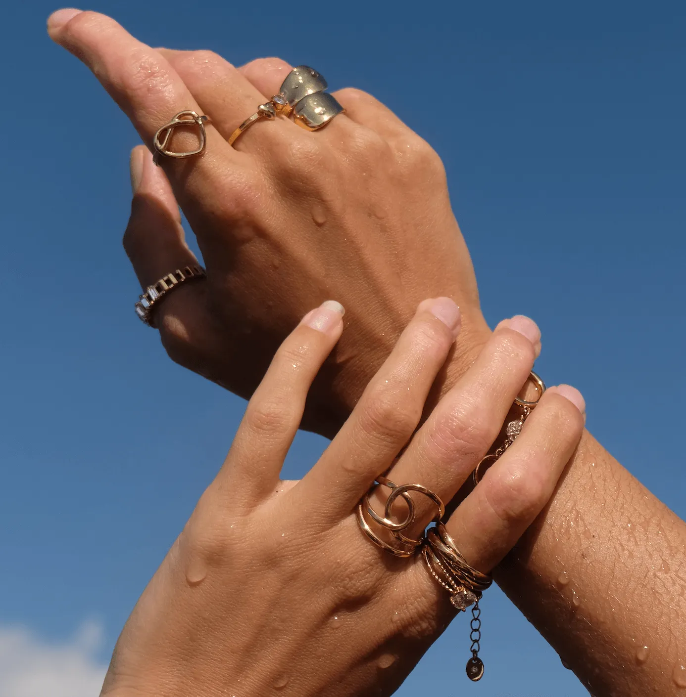 Vibes | Harmony Intertwined Open Ring | 18K Gold-Plated