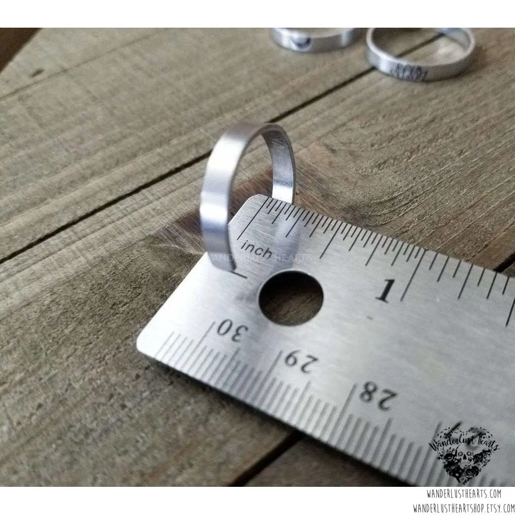 Vibes Stamped stacking rings