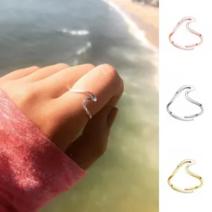 Wave Ring For Women Resizable Jewelry Ring For Women