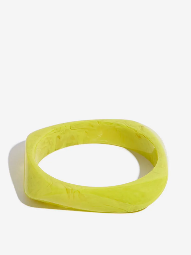 Westside Accessories Silver & Lime Bracelet Set - Pack of 3
