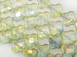 Yellow 4 Star Shaped Crystal beads